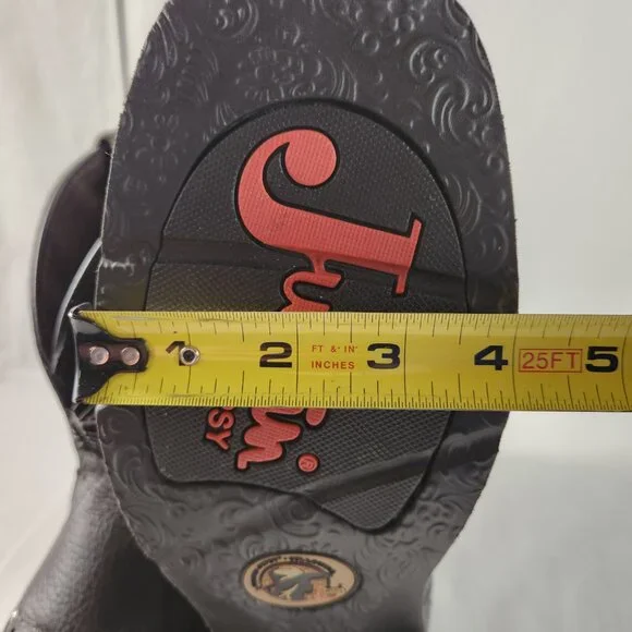 Justin Womens 10 B Black Boots Leather Western Square Gypsy Wings Cross Cowgirl - Picture 11 of 16